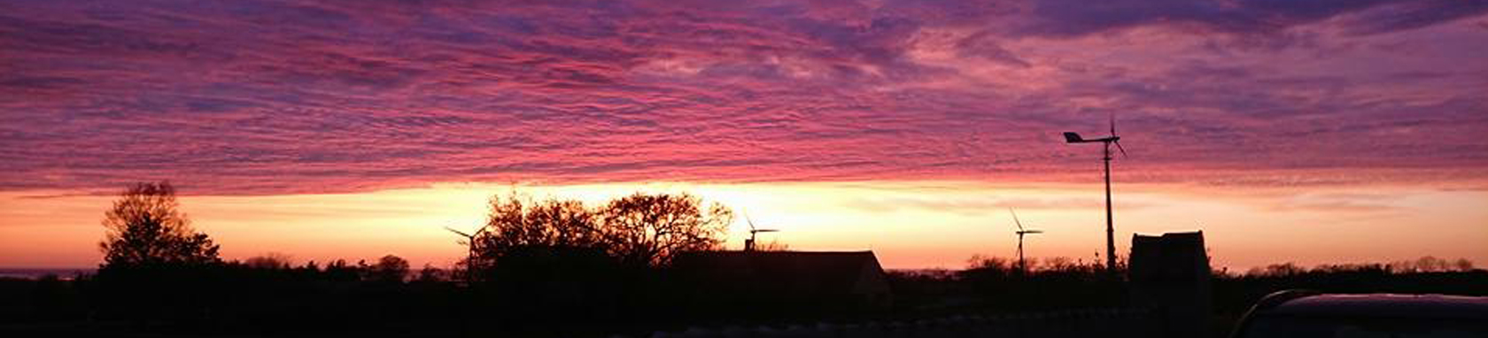 Solnedgang fra Bakkehøj Ferielejlighed Bornholm